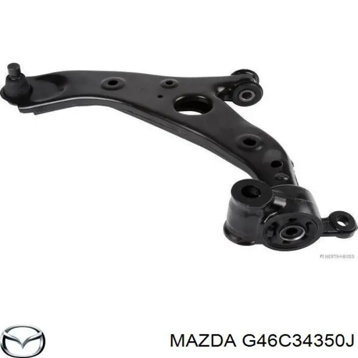 G46C34350J Mazda Braço oscilante inferior esquerdo de suspensão dianteira