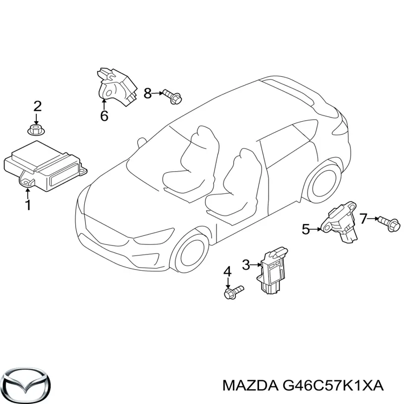 G46C57K1XA Mazda Sensor AIRBAG dianteiro