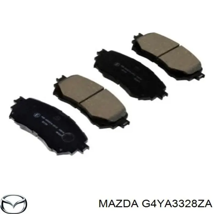 G4YA3328ZA Mazda Sapatas do freio dianteiras de disco