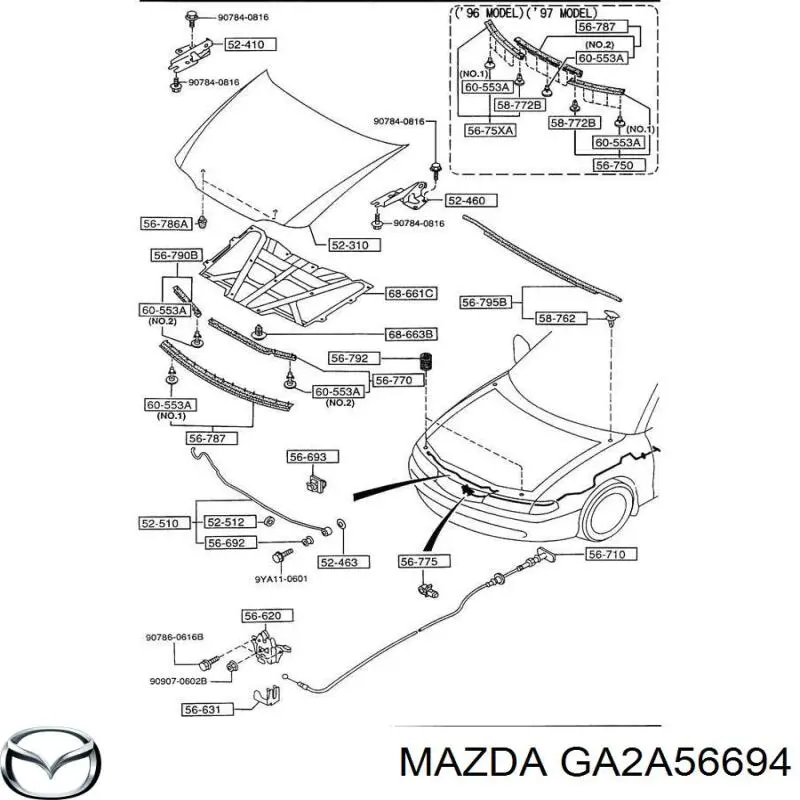  Mazda GA2A56694 preço, a partir de 5,49 USD