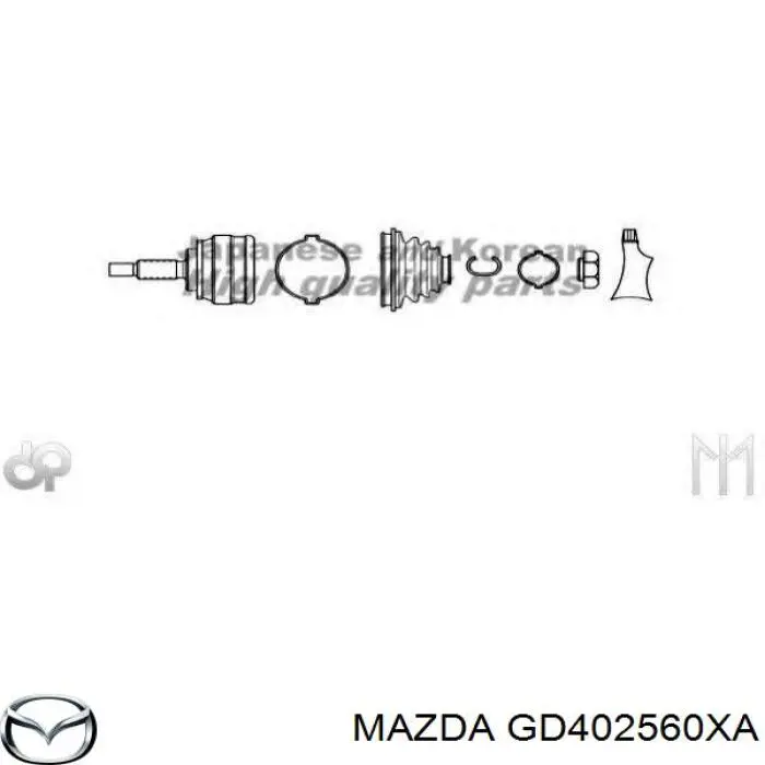 GD402560XA Mazda Semieixo (acionador) dianteiro esquerdo