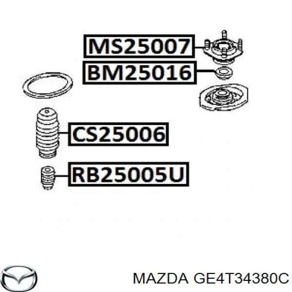 GE4T34380C Mazda Suporte de amortecedor dianteiro