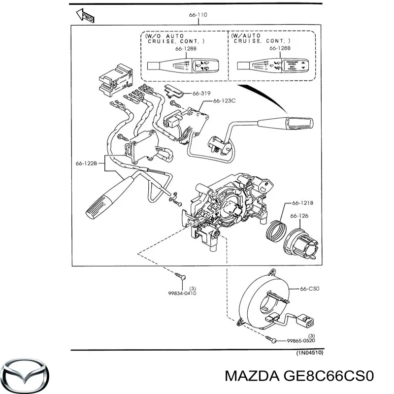 Anel AIRBAG de contato, cabo plano do volante Mazda GE8C66CS0 preço, a partir de 34,02 USD