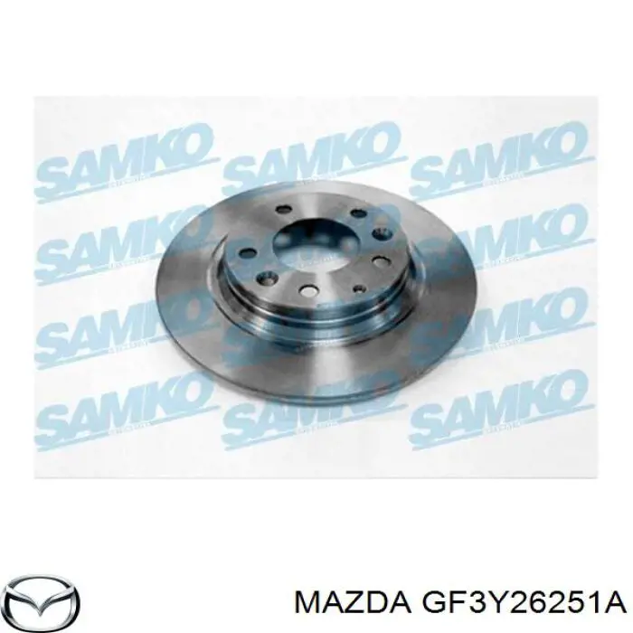 GF3Y26251A Mazda Disco do freio traseiro