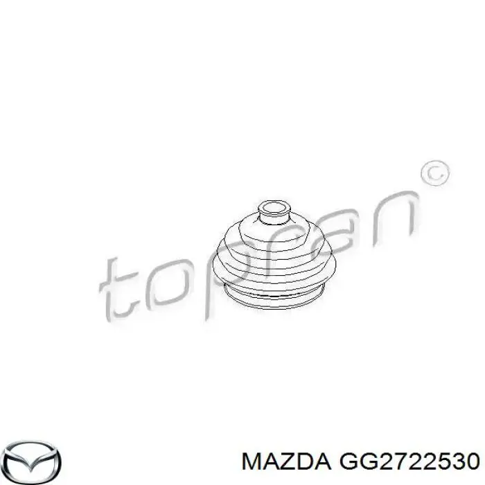 GG2722530 Mazda Bota de proteção externa de junta homocinética do semieixo dianteiro