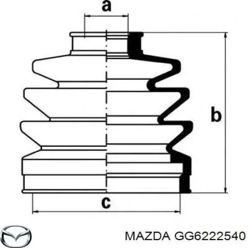 Bota de proteção interna de junta homocinética do semieixo dianteiro Mazda GG6222540 preço, a partir de 31,10 USD