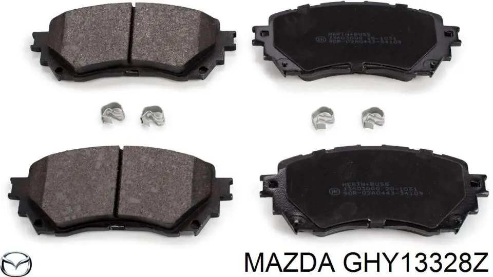 Compre GHY13328Z Mazda Sapatas do freio dianteiras de disco