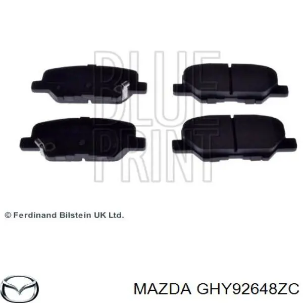 Compre GHY92648ZC Mazda Sapatas do freio traseiras de disco
