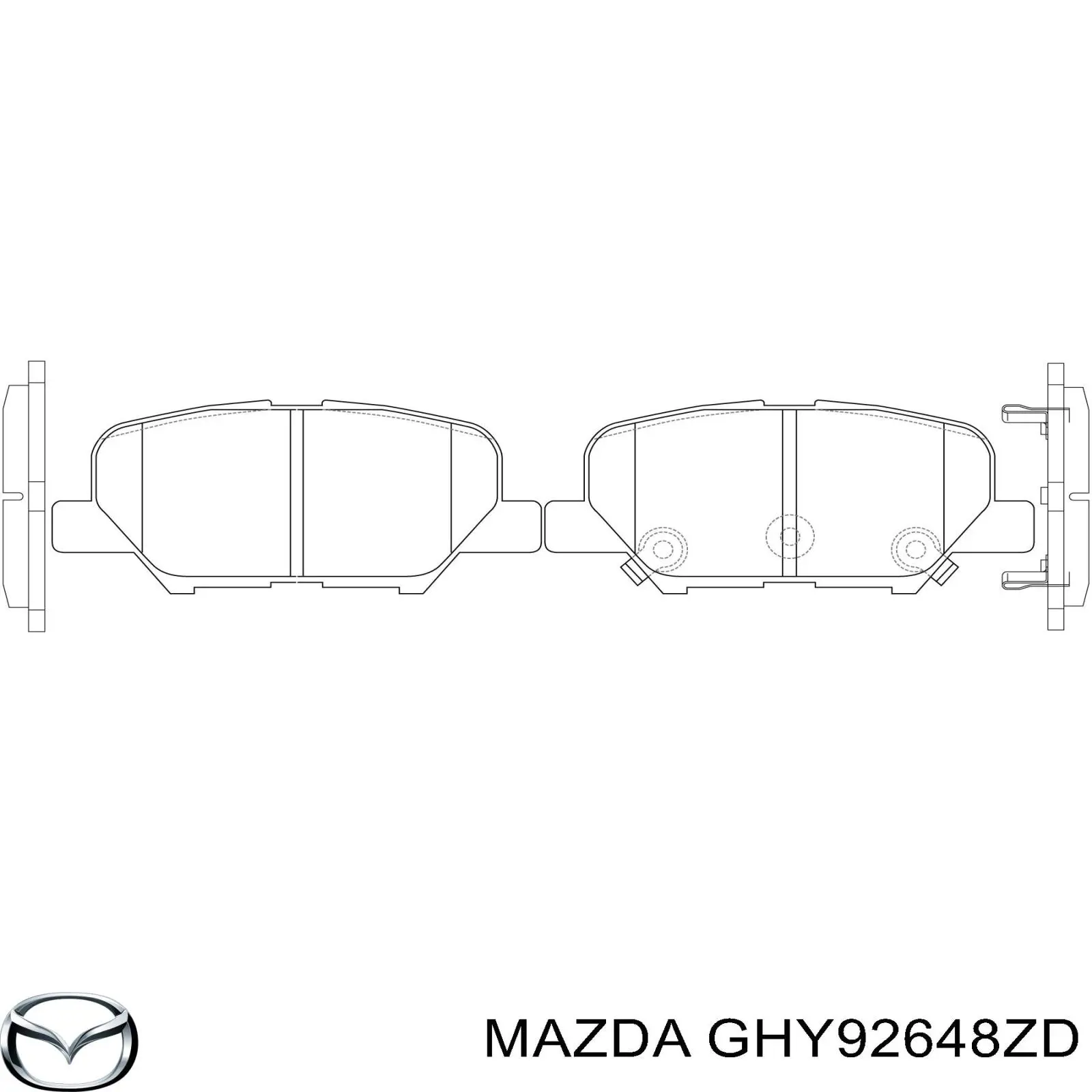 GHY92648ZD Mazda Sapatas do freio traseiras de disco