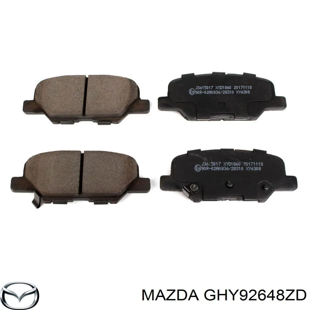 Sapatas do freio traseiras de disco Mazda GHY92648ZD preço, a partir de 24,19 USD