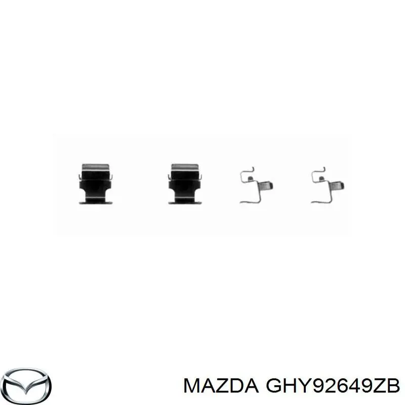 GHY92649ZB Mazda Kit de molas de fixação de sapatas de disco traseiras