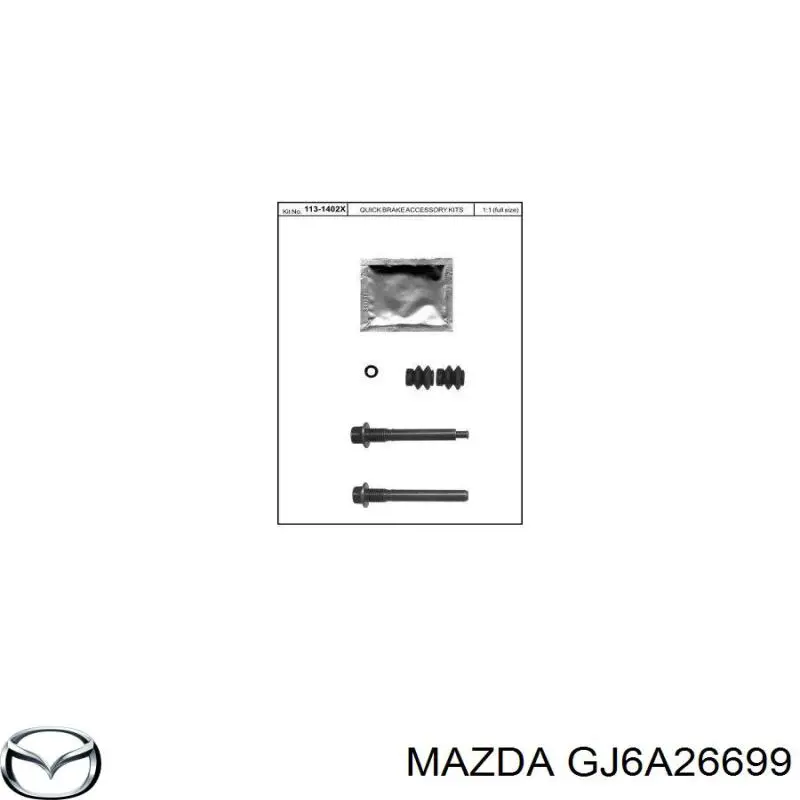 Compre GJ6A26699 Mazda Guia superior de suporte traseiro
