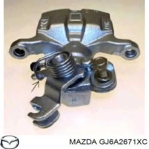 GJ6A2671XC Mazda Suporte do freio traseiro esquerdo