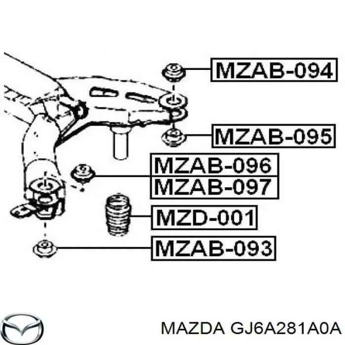 Grade de proteção da mola traseira Mazda GJ6A281A0A preço, a partir de 18,37 USD