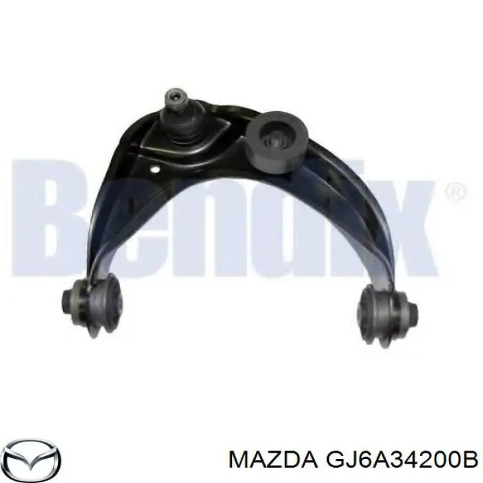 Compre GJ6A34200B Mazda Braço oscilante superior direito de suspensão dianteira