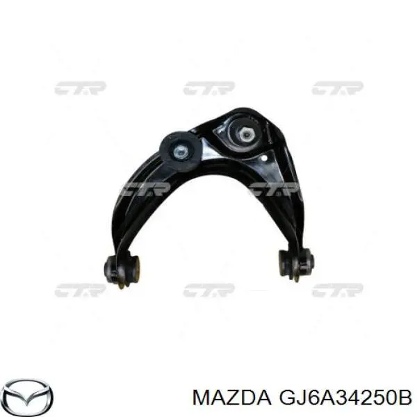 Compre GJ6A34250B Mazda Braço oscilante superior esquerdo de suspensão dianteira
