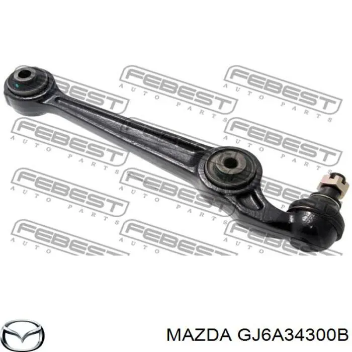 Compre GJ6A34300B Mazda Braço oscilante inferior esquerdo/direito de suspensão dianteira