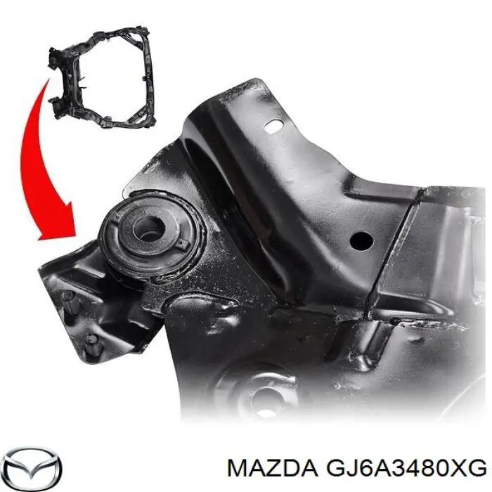 GJ6A3480XG Mazda Viga de suspensão dianteira (plataforma veicular) dianteira