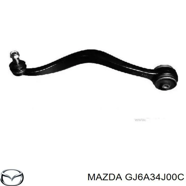 Compre GJ6A34J00C Mazda Braço oscilante inferior direito de suspensão dianteira