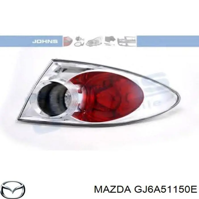 GJ6A51150E Mazda Lanterna traseira direita externa