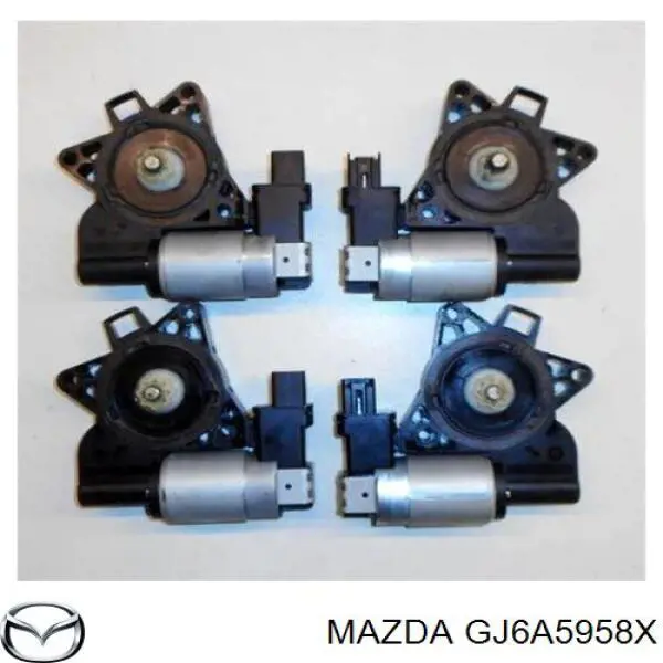 Compre GJ6A5958XD Mazda Motor de acionamento de vidro da porta dianteira esquerda