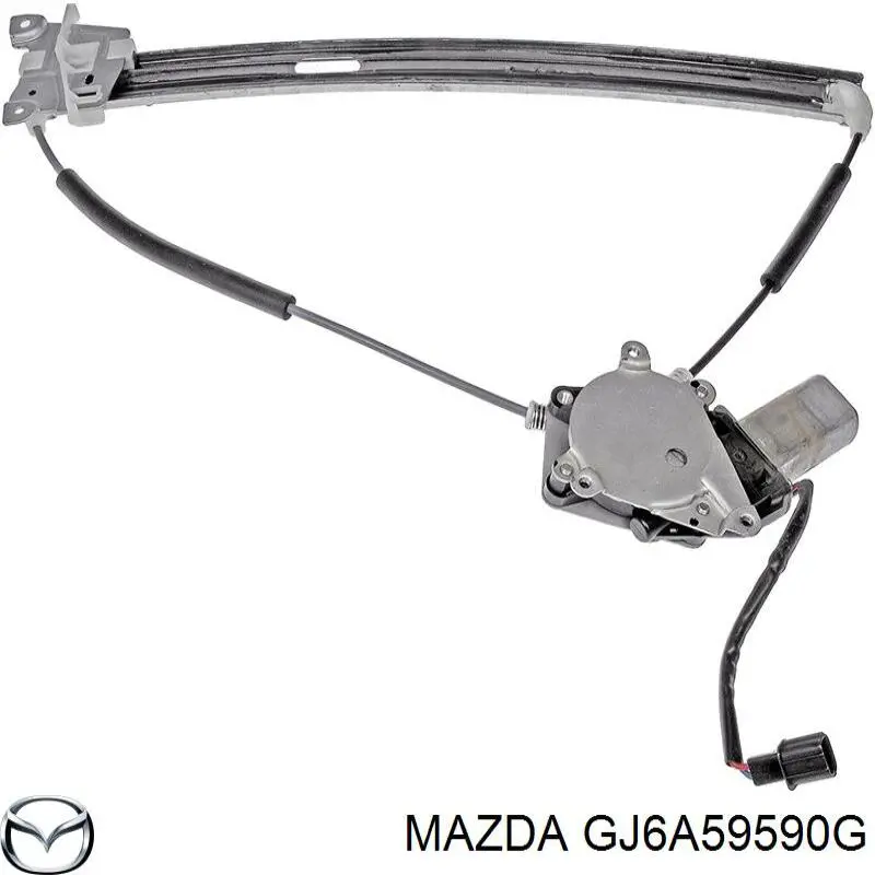 Compre GJ6A59590G Mazda Mecanismo de acionamento de vidro da porta dianteira esquerda