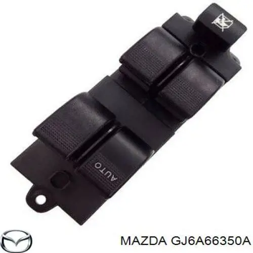 Compre GJ6A66350A Mazda Unidade de botões dianteira esquerda de controlo de elevador de vidro