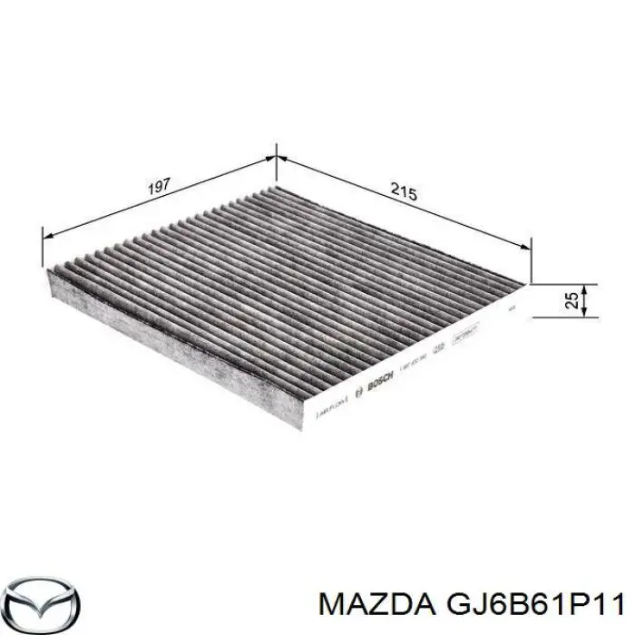 Filtro de salão Mazda GJ6B61P11 preço, a partir de 14,54 USD