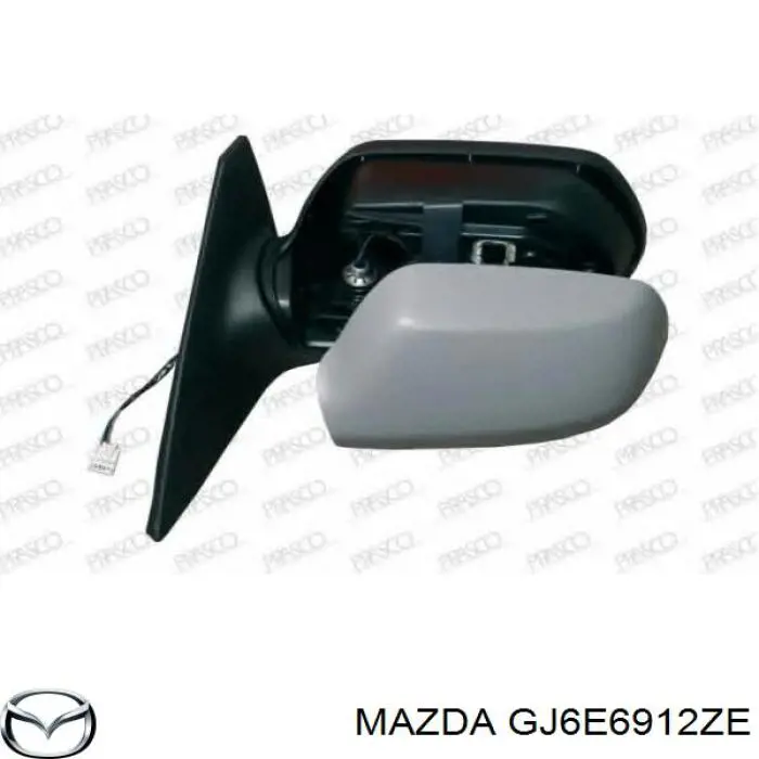 GJ6E6912ZE Mazda Espelho de retrovisão direito