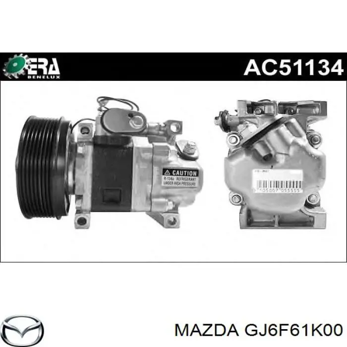 Compressor de aparelho de ar condicionado Mazda GJ6F61K00 preço, a partir de 107,26 USD