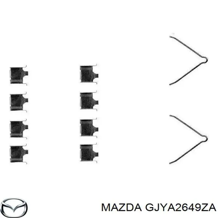 GJYA2649ZA Mazda Chapa anti-ruído de fixação de sapata do freio traseira