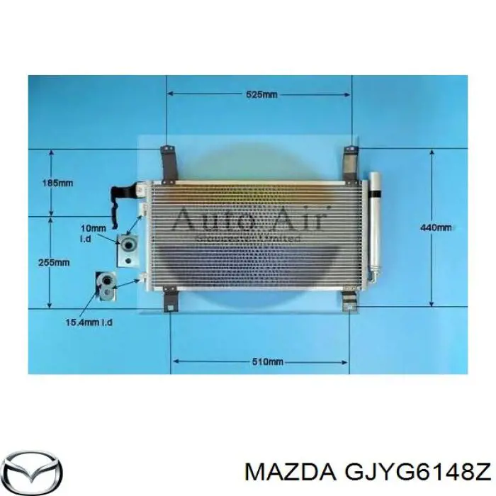 Compre GJYG6148Z Mazda Radiador de aparelho de ar condicionado