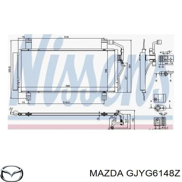 Radiador de aparelho de ar condicionado Mazda 6 preço, a partir de 141,16 USD