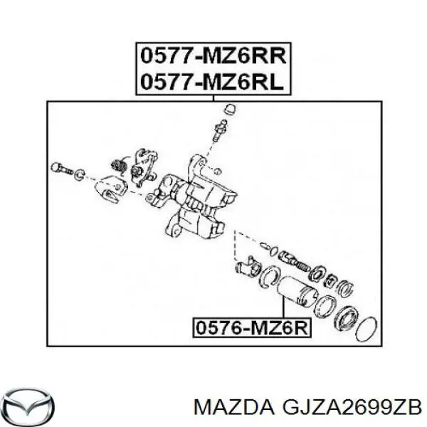 Suporte do freio traseiro esquerdo Mazda GJZA2699ZB preço, a partir de 62,99 USD