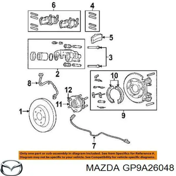  Mazda GP9A26048 preço, a partir de  USD