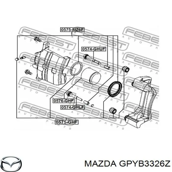 Kit de reparação de suporte do freio dianteiro Mazda GPYB3326Z preço, a partir de 9,84 USD
