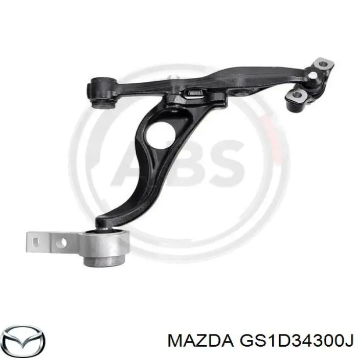 GS1D34300J Mazda Braço oscilante inferior direito de suspensão dianteira