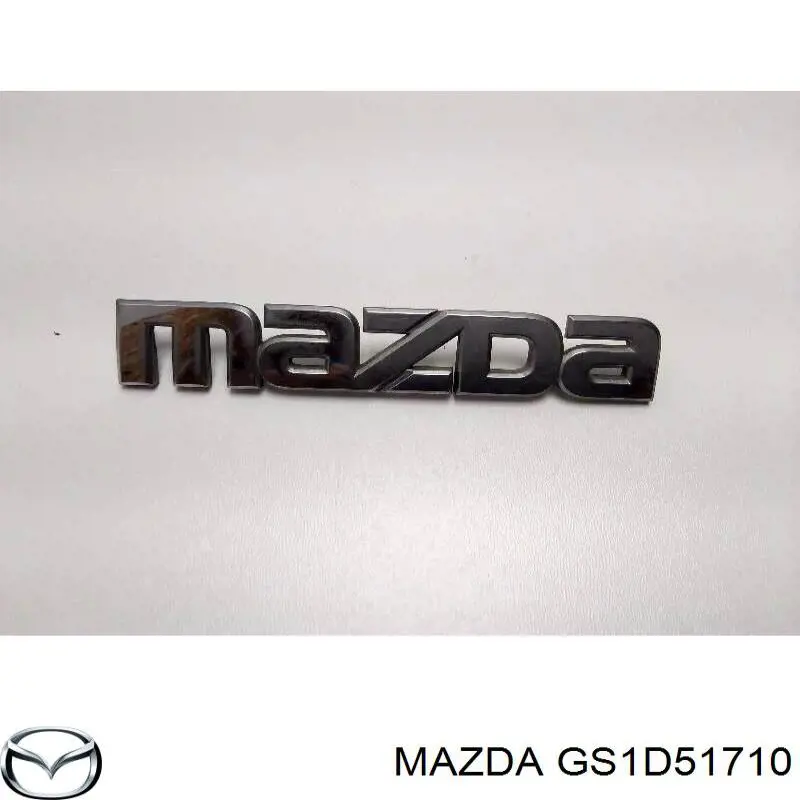 GS1D51710 Mazda Emblema de tampa de porta-malas (emblema de firma)