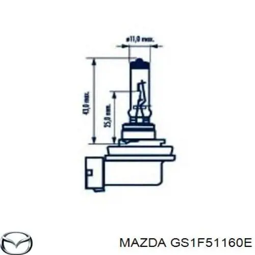 Compre GS1F51160G Mazda Lanterna traseira esquerda externa