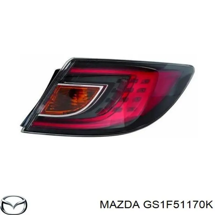 Lanterna traseira direita externa GS1F51150K Mazda