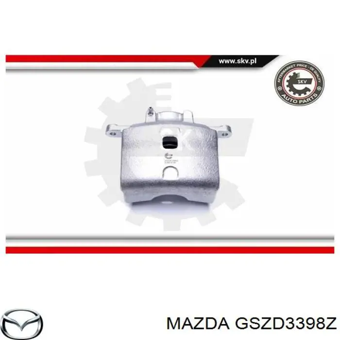 GSZD3398Z Mazda Suporte do freio dianteiro direito
