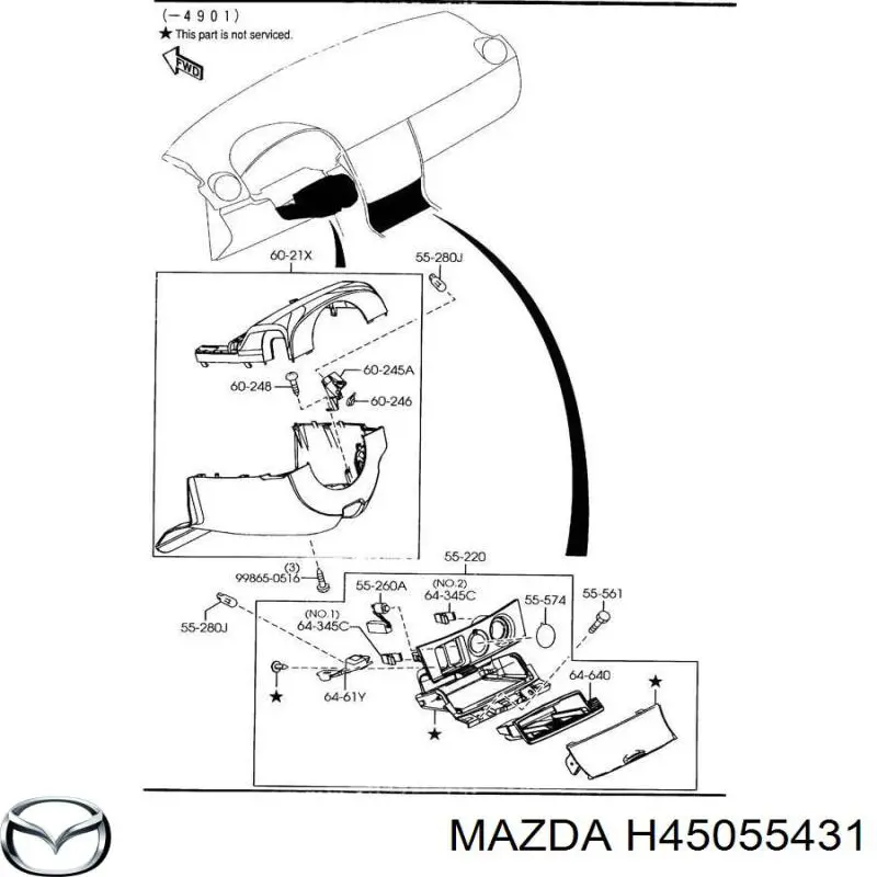  Mazda H45055431 preço, a partir de  USD