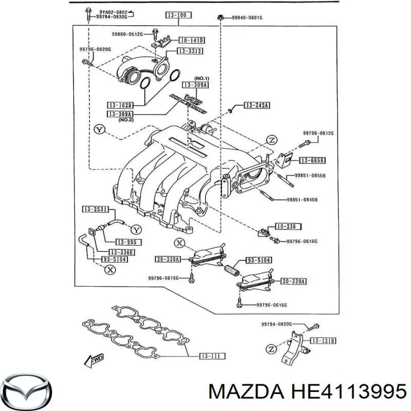  Mazda HE4113995 preço, a partir de 65,40 USD