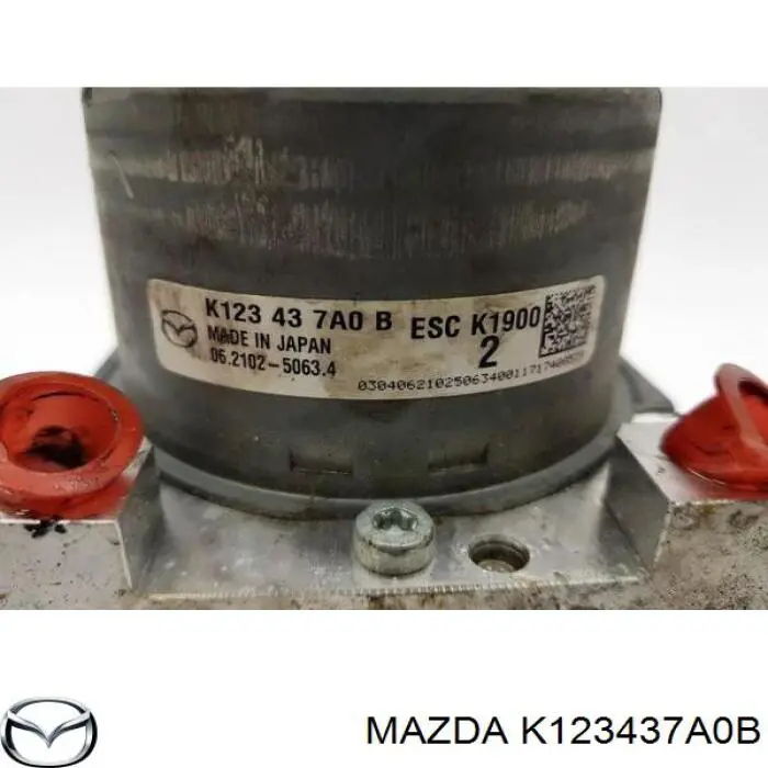 K123437A0B Mazda Unidade hidráulico de controlo ABS