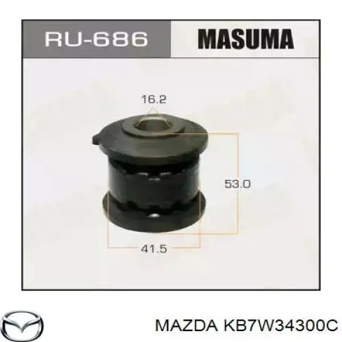 KB7W34300G Mazda Braço oscilante inferior direito de suspensão dianteira