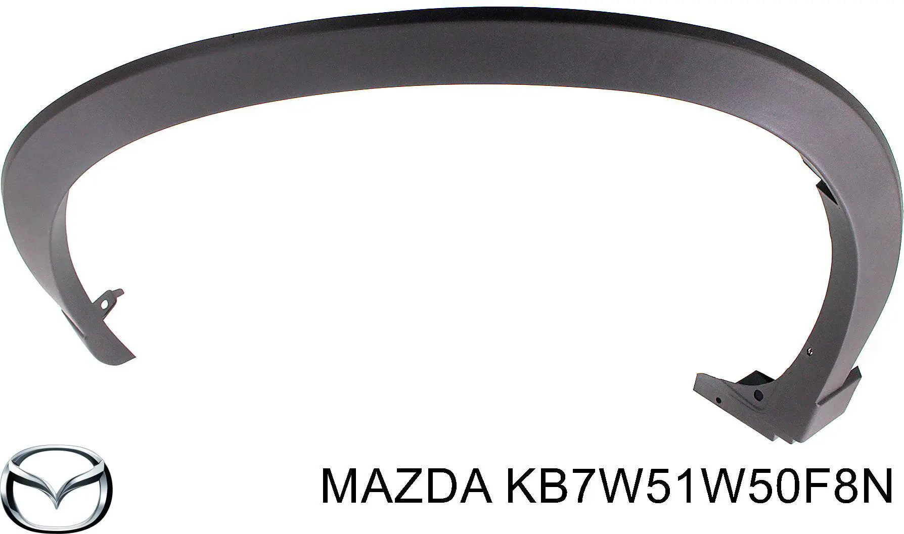 KB7W51W50F8N Mazda Expansor direito (placa sobreposta) de arco do pára-lama traseiro