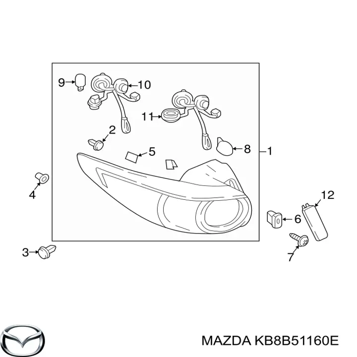 Compre K12351160H Mazda Lanterna traseira esquerda externa