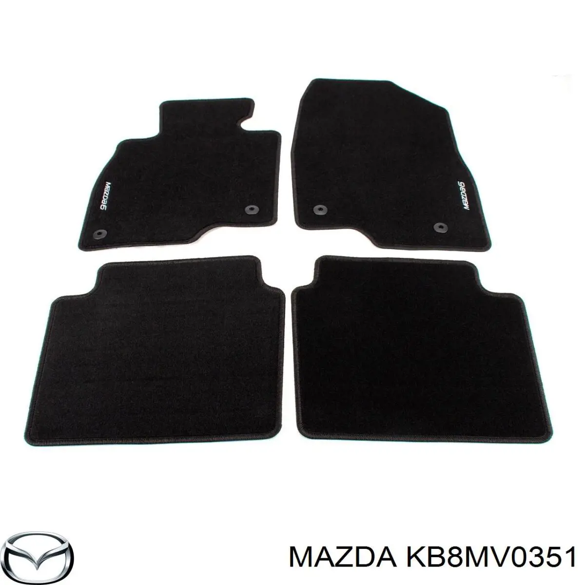KB8MV0351 Mazda Tapetes dianteiros + traseiros, kit