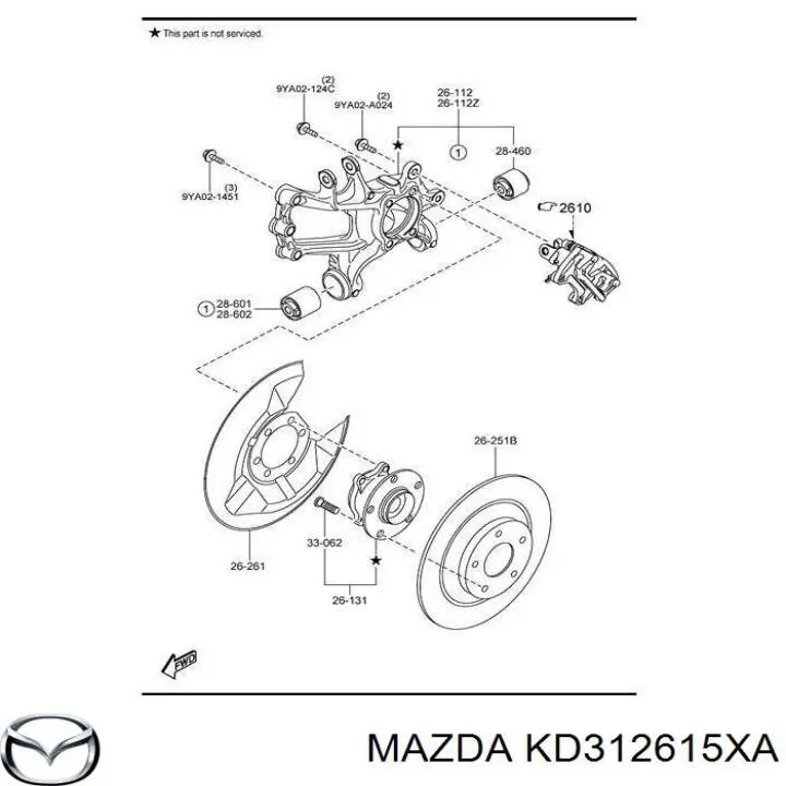 Compre KD312615XA Mazda Cubo traseiro