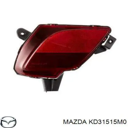 KD31515M0 Mazda Retrorrefletor (refletor) do pára-choque traseiro esquerdo